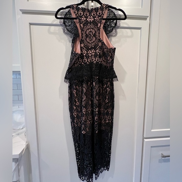 Alexis Narasse Lace Midi Racerback Dress. Pink Nude Lining. Size Small. - Picture 11 of 15